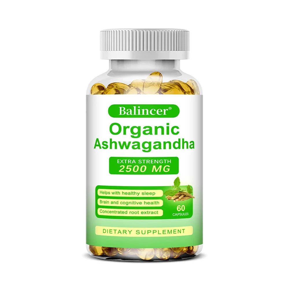 Ashwagandha Supplement- Supports Brain and Memory, Improves Focus, Stamina, Improves Mood and Sleep - 120 Capsules